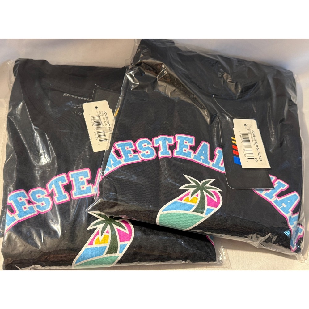 Lot 2 NASCAR Homestead Miami Speedway T Shirts Size Large NWT Black Racing